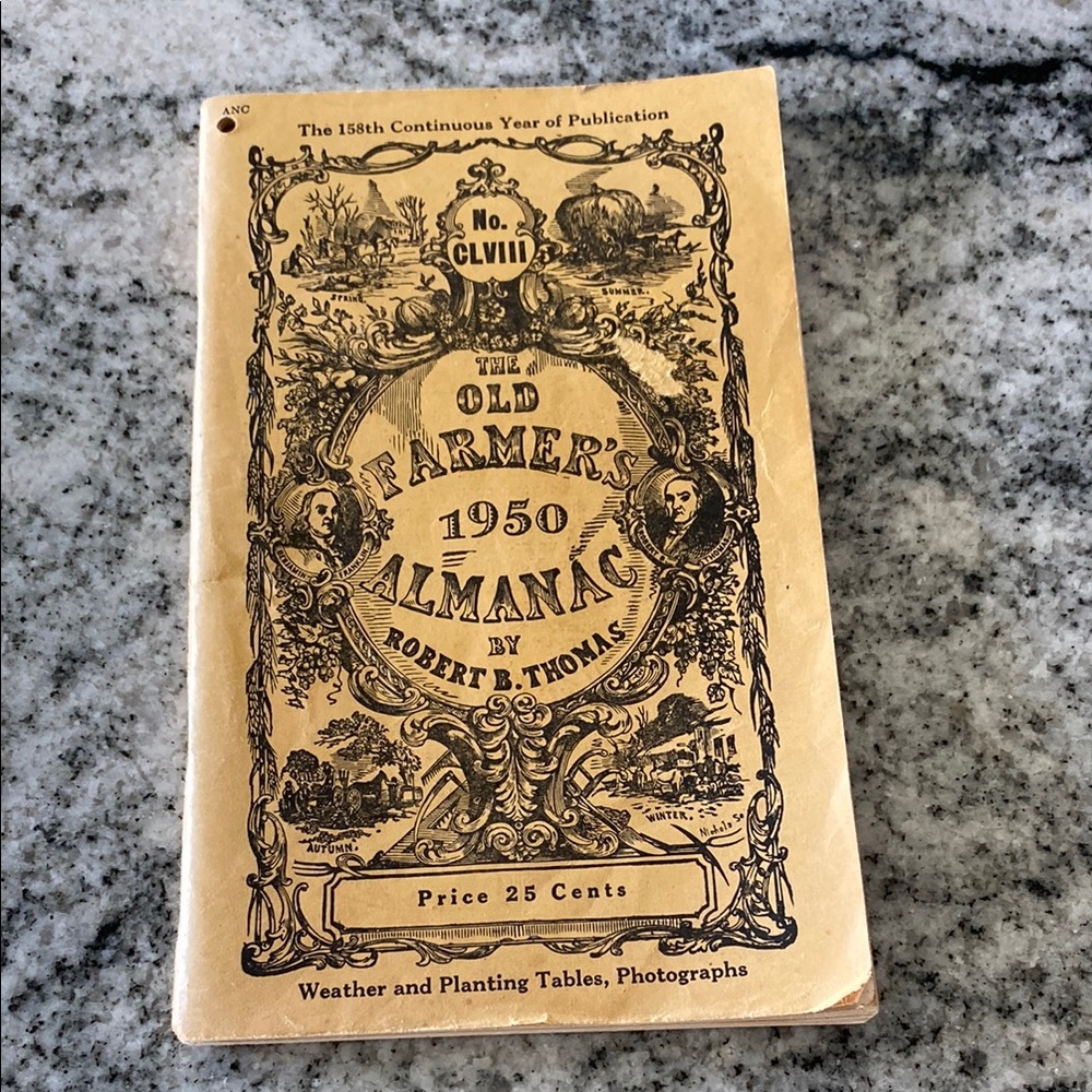 The Old Farmer's Almanac 1950 Vintage Book!